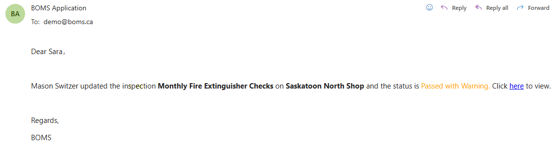 Inspection notification-2 Inspection notification-2